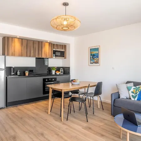 South-of-france T2 Neuf De Gamme, Climatise, Parking Gratuit, 2eme Ligne, Balcon 2 Apartamento *